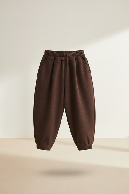 Pantalon Baggy Marron Côtelé Ample Épais Hiver - Cordé - vue 3