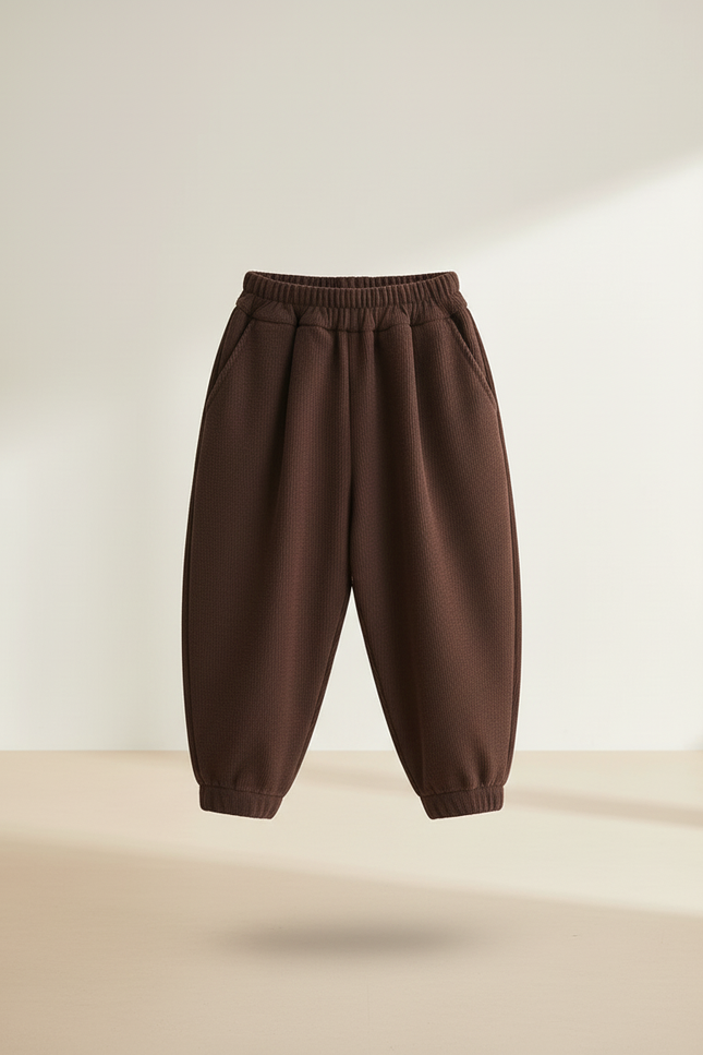 Pantalon Baggy Marron Côtelé Ample Épais Hiver - Cordé - vue 3
