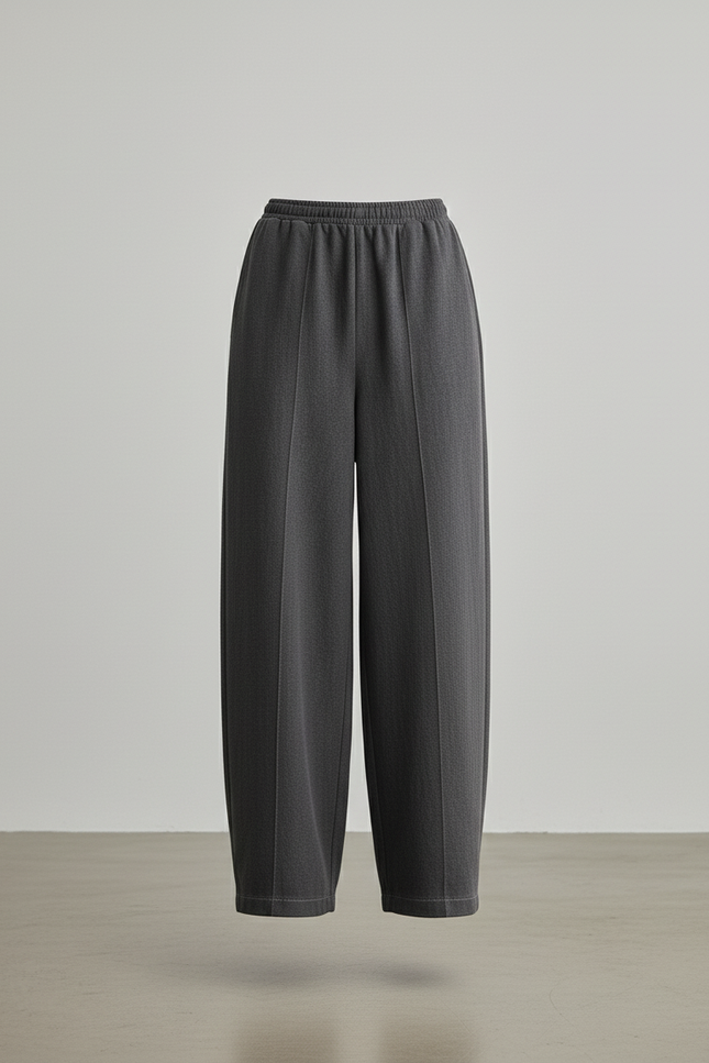 Pantalon Baggy Gris Ample Confortable Décontracté Femme - Molleton - vue 3