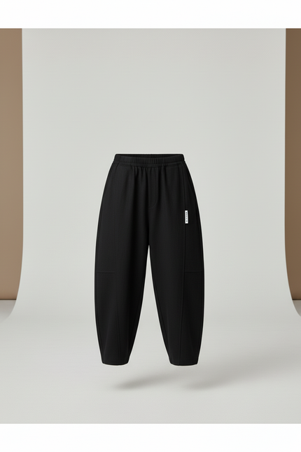 Pantalon Baggy Noir Ample Confortable Garçon Décontracté - Molleton - vue 3