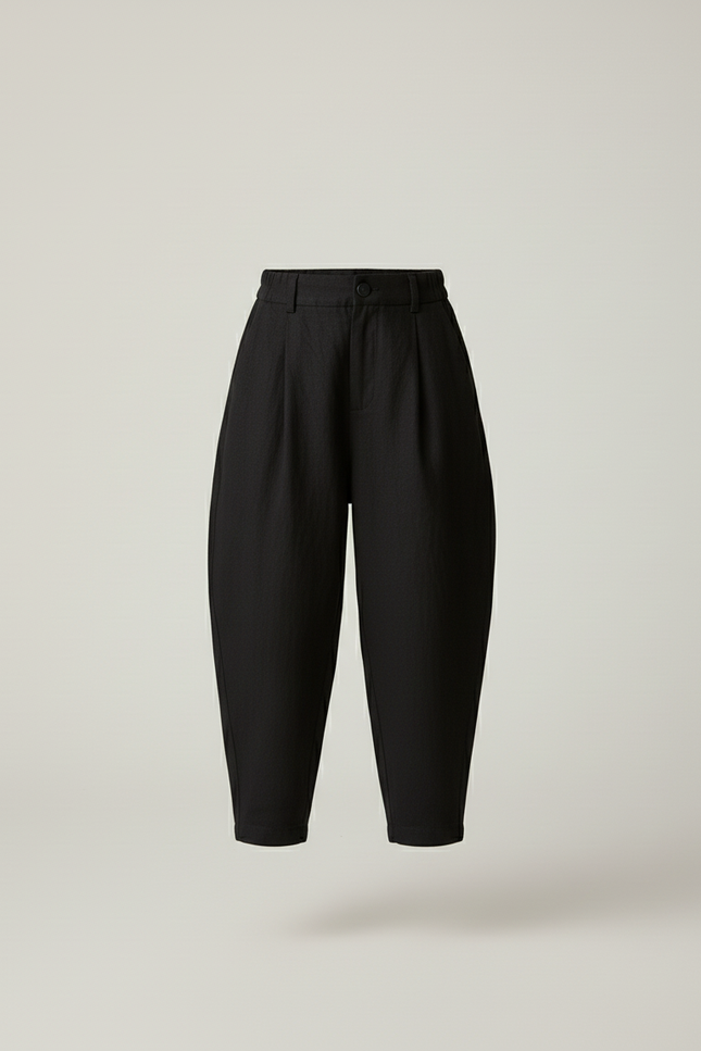 Pantalon Baggy Noir Lin Ample Enfant Plié - vue 3