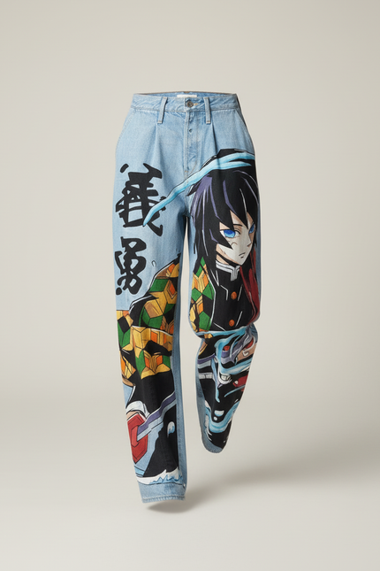 Pantalon Baggy Jean Clair Ample Manga Imprimé - Multicolore - vue 3
