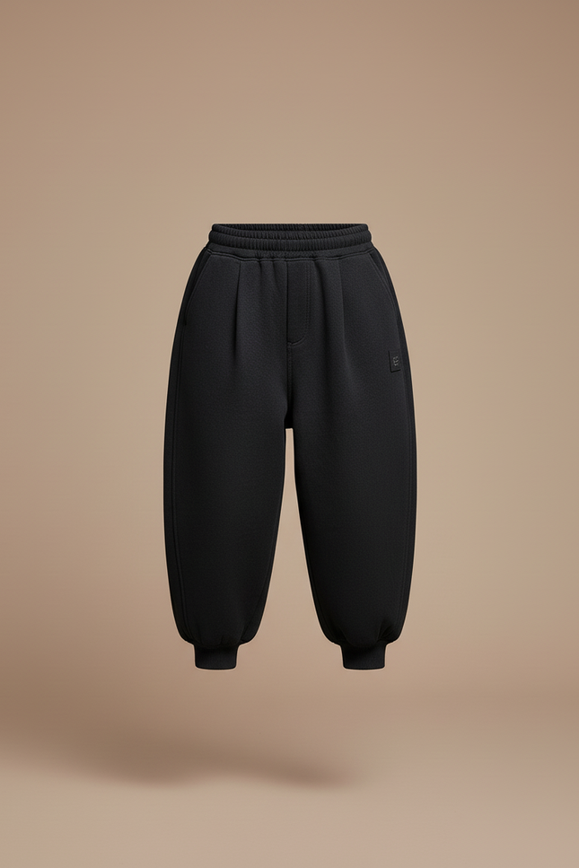 Pantalon Baggy Noir Ample Molleton Garçon Confortable - vue 3