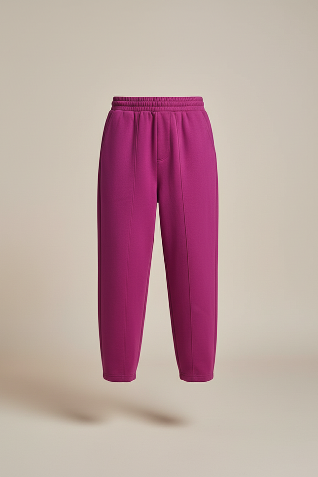 Pantalon Baggy Fuchsia Ample Molleton Enfant - Rose - vue 3