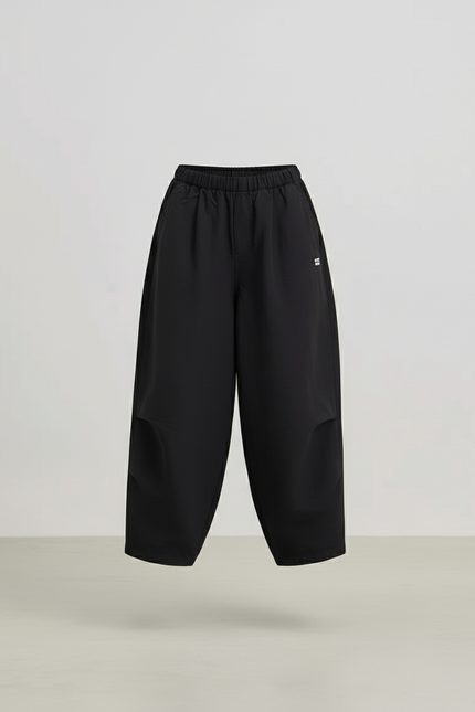Pantalon Baggy Noir Ample Coton Basique Unisexe - Polyester - vue 3