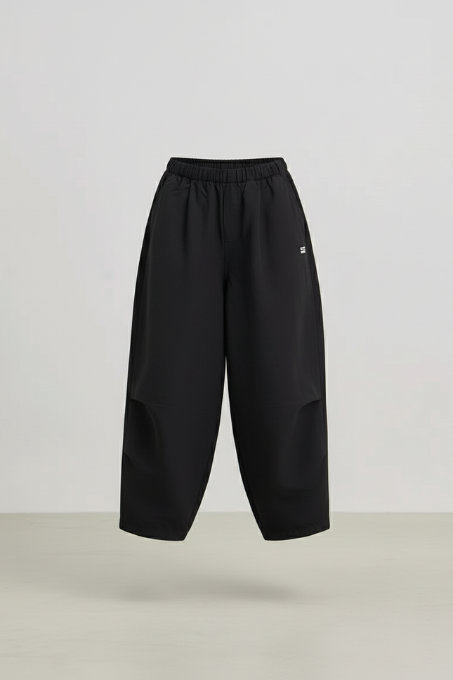 Pantalon Baggy Noir Ample Coton Basique Unisexe - Polyester - vue 3