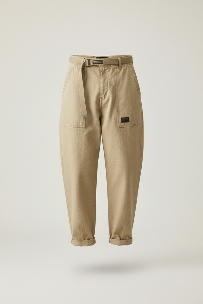 Pantalon Large Homme Baggy - Beige Toile - vue 3