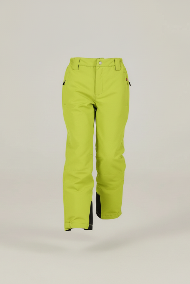 Pantalon Baggy Vert Citron Imperméable Bretelles Enfant Ski - Polyester - vue 3