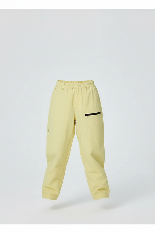 Pantalon Baggy Jaune Clair Ample Décontracté Fille - Polyester - vue 3