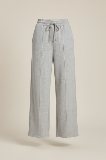 Pantalon Baggy Gris Clair Ample Décontracté Confortable Femme - Molleton - vue 3