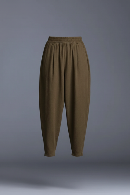 Pantalon Baggy Kaki Lin Ample Décontracté Fluide - vue 3