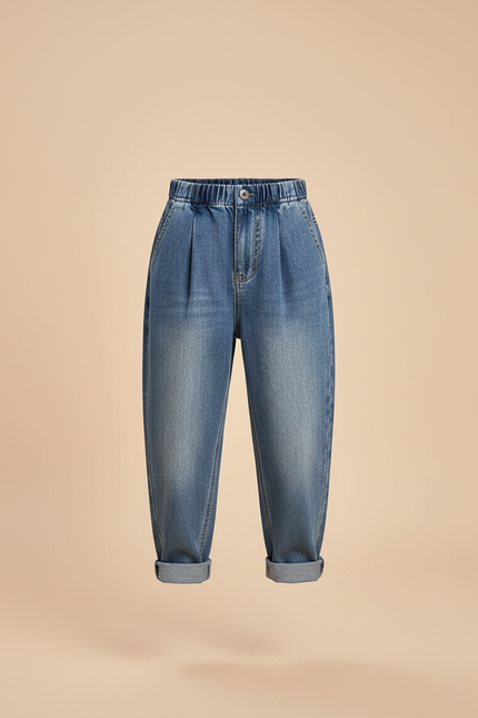Pantalon Baggy Jean Bleu Décontracté Ample Enfant - vue 3