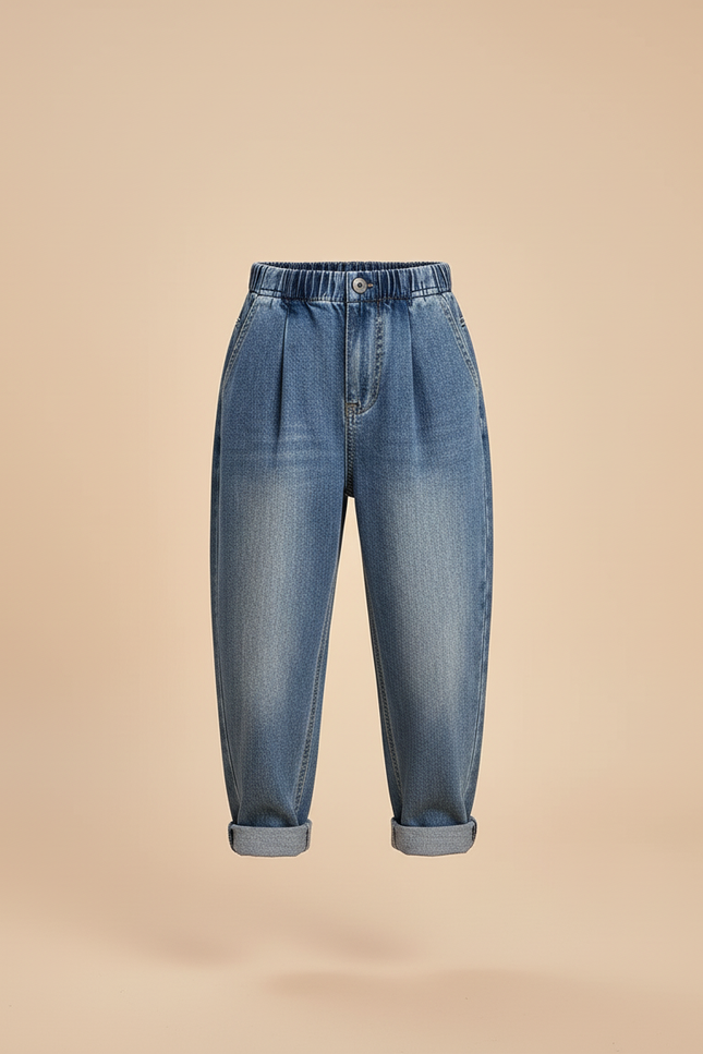 Pantalon Baggy Jean Bleu Décontracté Ample Enfant - vue 3