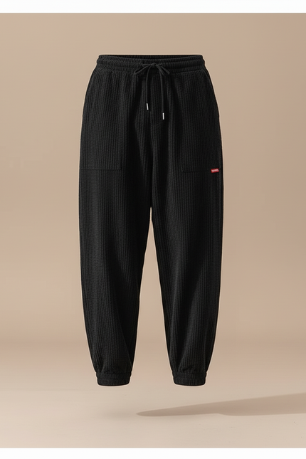Pantalon Baggy Noir Velours Côtelé Ample Homme - Cordé - vue 3