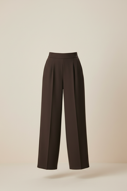 Pantalon Baggy Marron Ample Fluide Élégant Femme - Viscose - vue 3