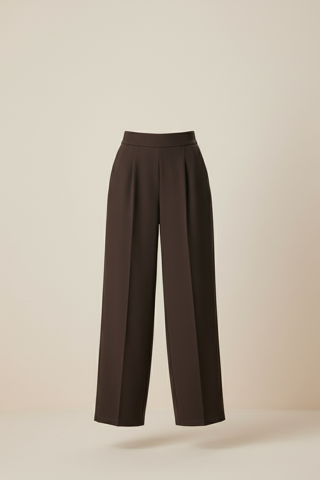 Pantalon Baggy Marron Ample Fluide Élégant Femme - Viscose - vue 3