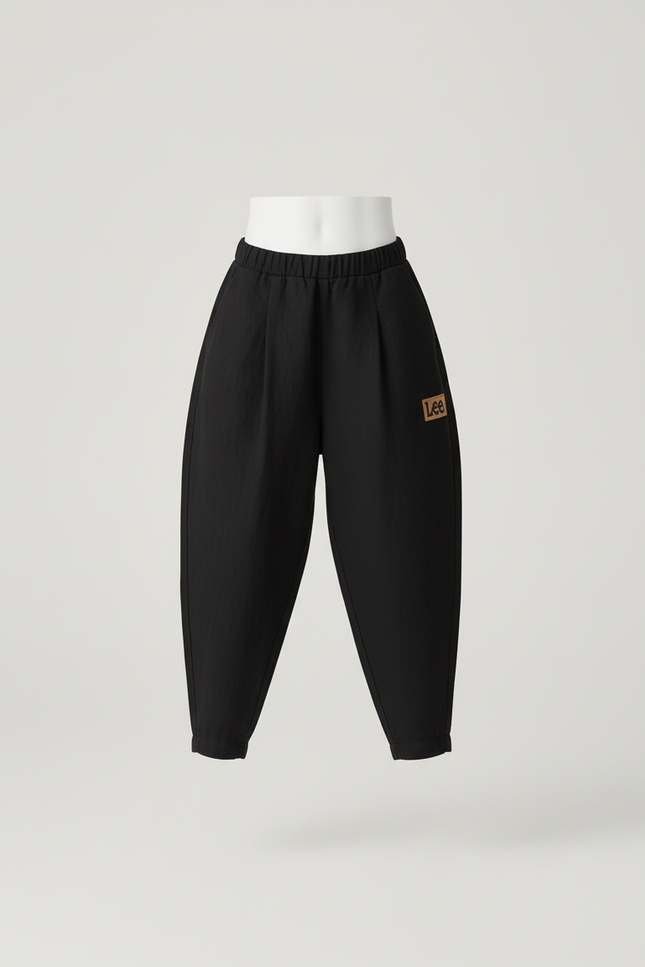 Pantalon Baggy Noir Ample Fluide Coton Enfant - vue 3