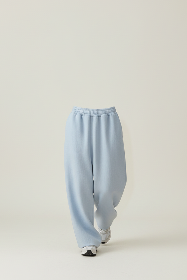 Pantalon Baggy Bleu Clair Ample Décontracté Femme - Molleton - vue 3