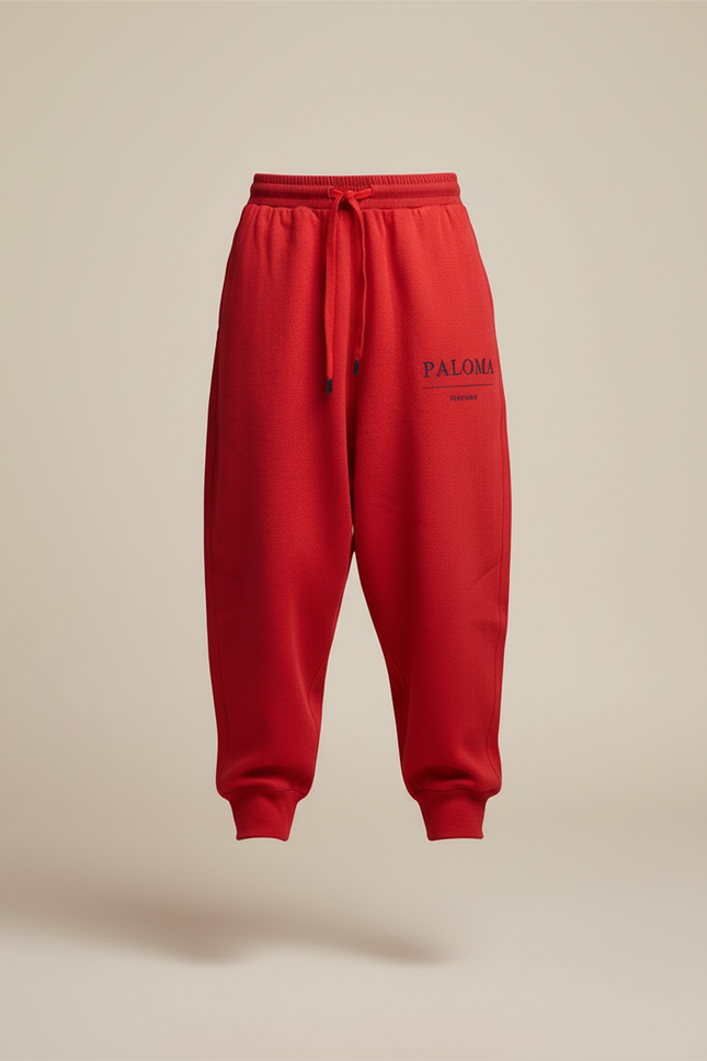 Pantalon Baggy Rouge Molleton Cordon Sport Enfant - vue 3