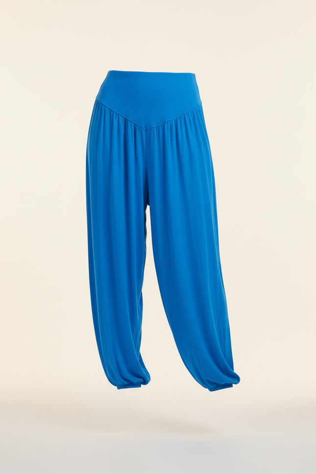 Pantalon Baggy Bleu Fluide Ample Confortable Femme - Viscose - vue 3