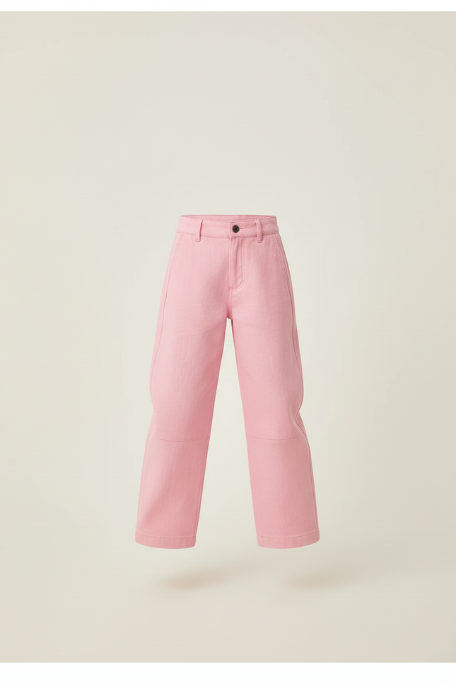Pantalon Baggy Rose Ample Décontracté Enfant - Jean - vue 3