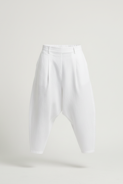 Pantalon Blanc Baggy - Lin - vue 3