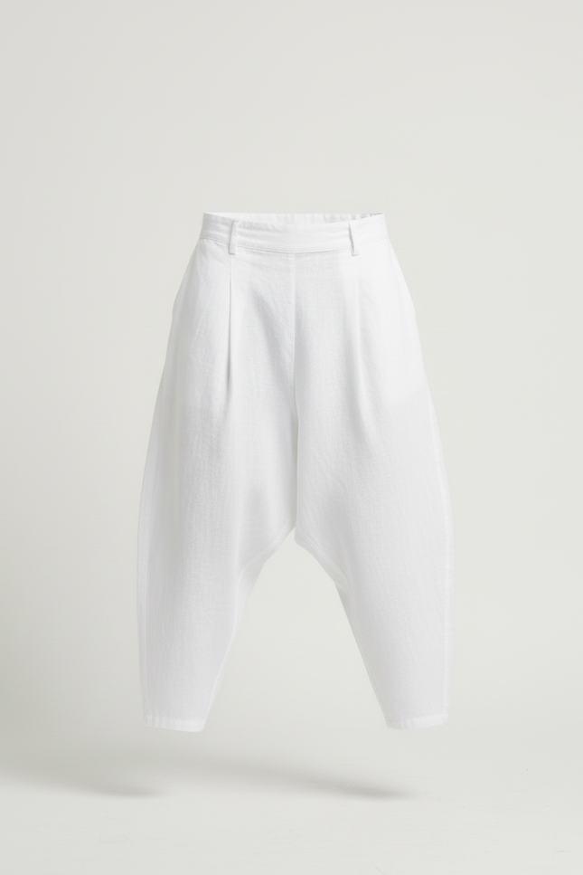 Pantalon Blanc Baggy - Lin - vue 3