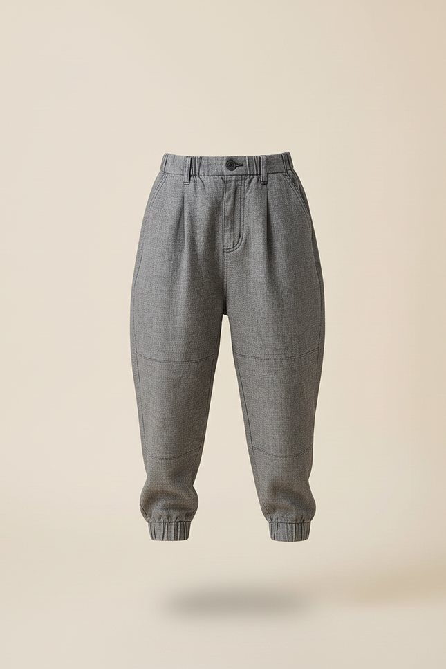 Pantalon Baggy Gris Ample Coton Enfant Unisexe - vue 3