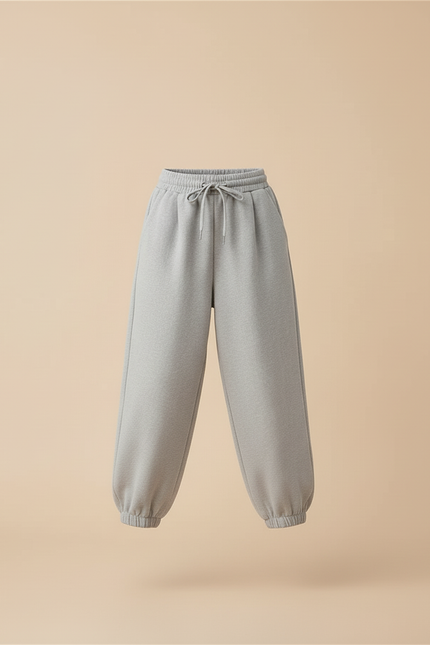 Pantalon Baggy Gris Ample Cordon Confortable Enfant - Molleton - vue 3