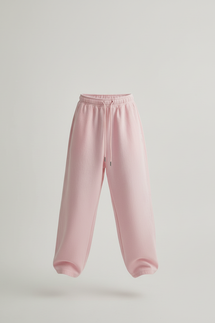 Pantalon Baggy Rose Ample Molleton Cordon Enfant - vue 3