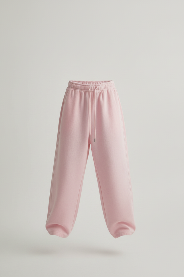 Pantalon Baggy Rose Ample Molleton Cordon Enfant - vue 3
