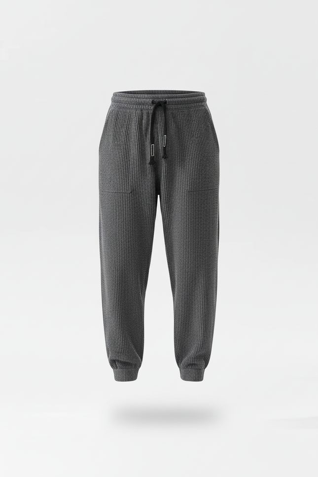 Pantalon Baggy Homme Gris Jogging - Cordé - vue 3