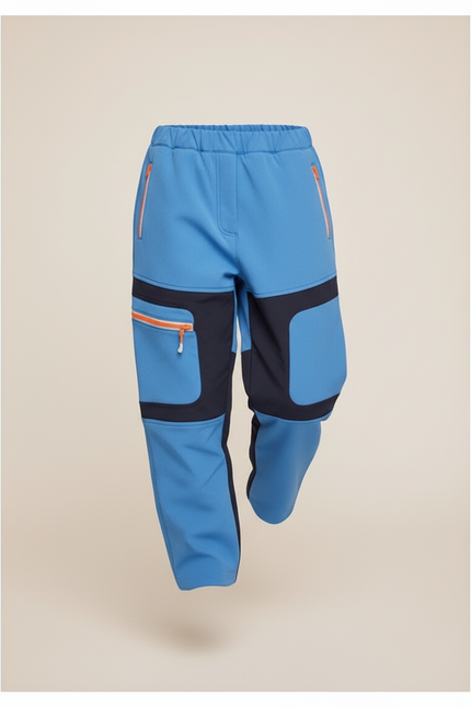 Pantalon Baggy Bleu Marine Élastiqué Sportif Enfant - Polyester - vue 3