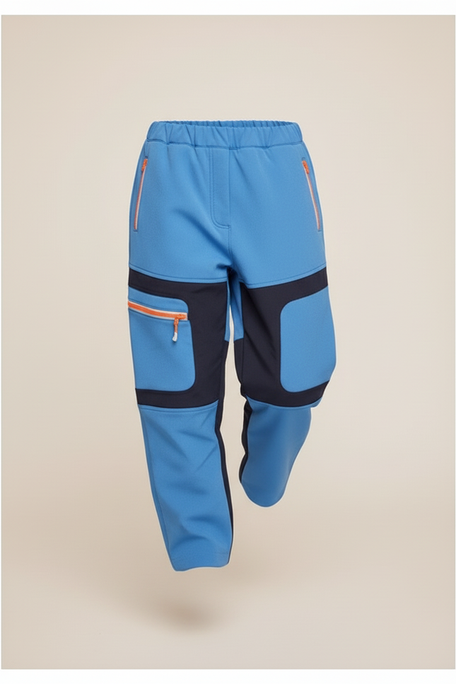 Pantalon Baggy Bleu Marine Élastiqué Sportif Enfant - Polyester - vue 3
