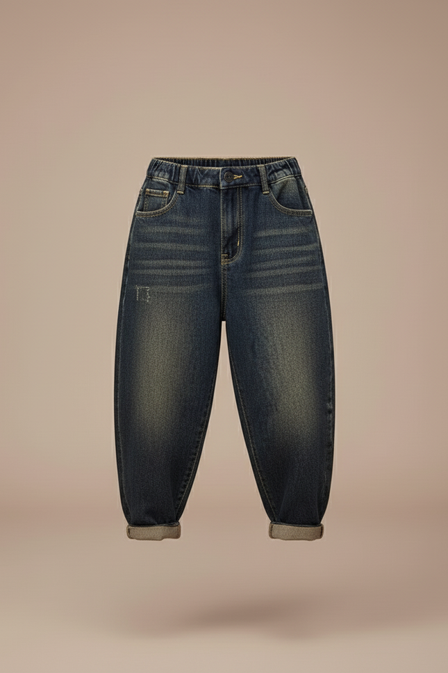 Pantalon Baggy Denim Ample Garçon Décontracté Hiver - Bleu Jean - vue 3