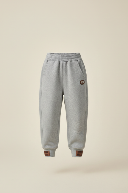 Pantalon Baggy Gris Molletonné Doux Confortable Enfant - vue 3