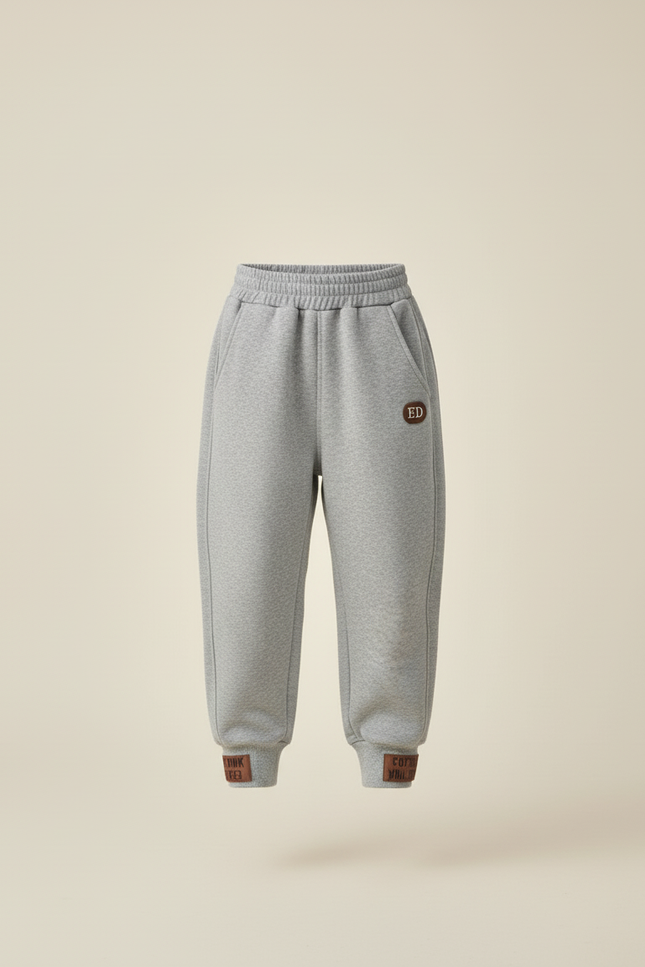 Pantalon Baggy Gris Molletonné Doux Confortable Enfant - vue 3