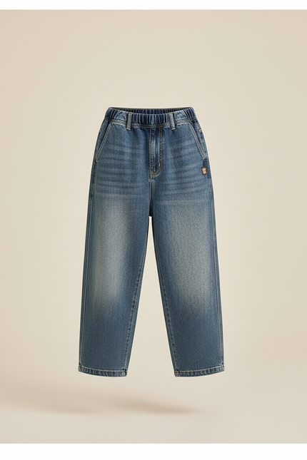 Pantalon Baggy Denim Bleu Ample Décontracté Garçon - Jean - vue 3