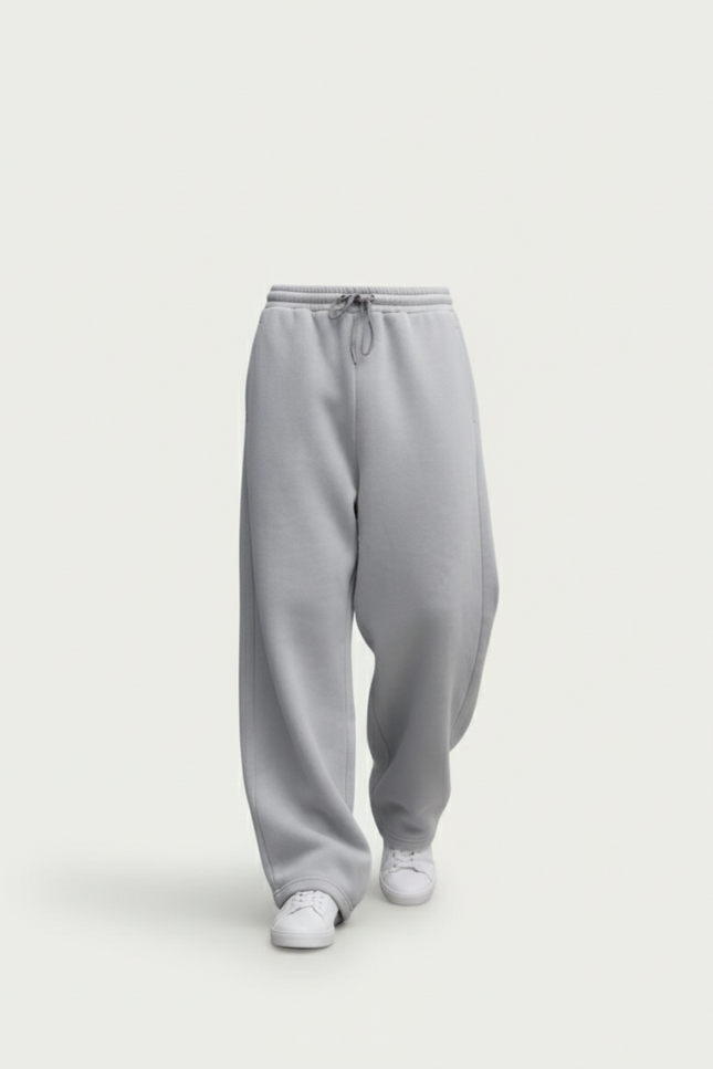 Pantalon Baggy Gris Ample Molleton Décontracté Homme - vue 3