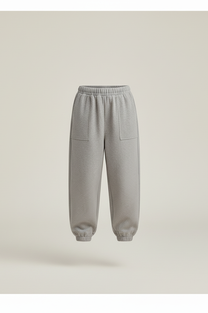 Pantalon Baggy Gris Ample Confortable Enfant - Molleton - vue 3
