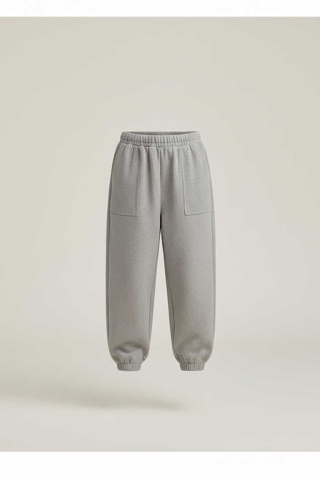 Pantalon Baggy Gris Ample Confortable Enfant - Molleton - vue 3