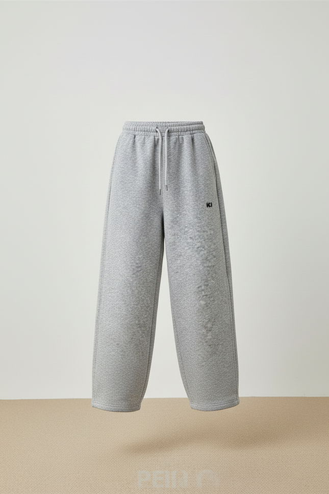 Pantalon Baggy Gris Coton Ample Garçon Décontracté - Molleton - vue 3