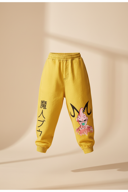 Pantalon Baggy Jaune Coton Ample Majin Buu Enfant Décontracté - vue 3