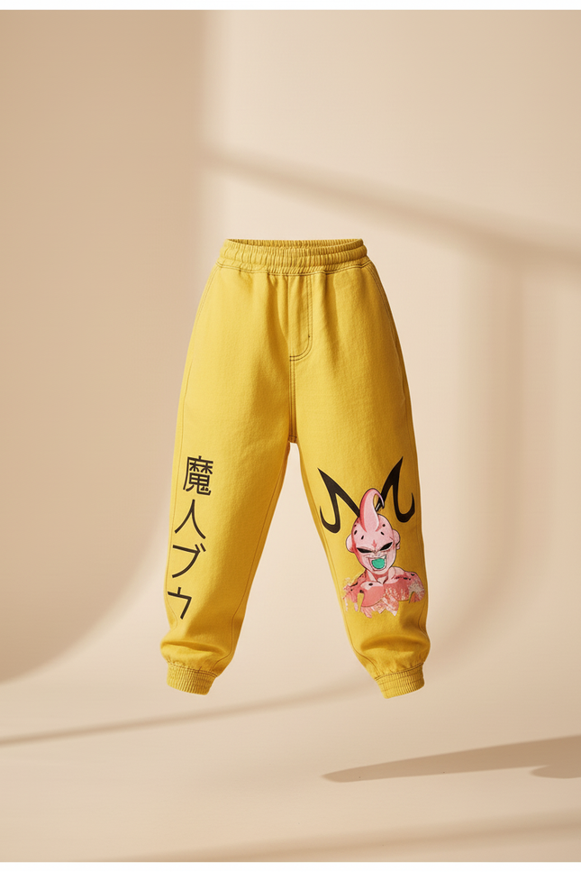 Pantalon Baggy Jaune Coton Ample Majin Buu Enfant Décontracté - vue 3
