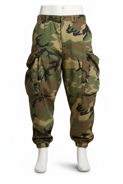 Pantalon Baggy Camouflage Ample Cargo Militaire - Imprimé Toile - vue 3