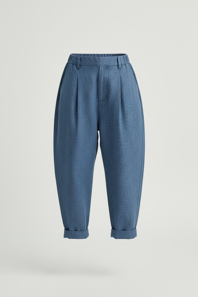 Pantalon Baggy Bleu Jean Ample Décontracté Enfant - vue 3