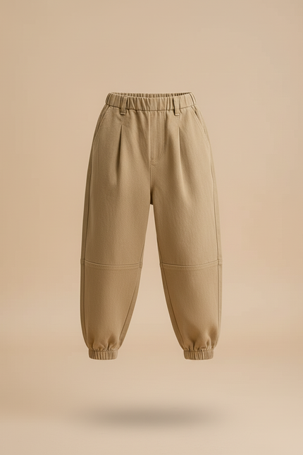Pantalon Baggy Kaki Ample Coton Enfant Cargo - vue 3