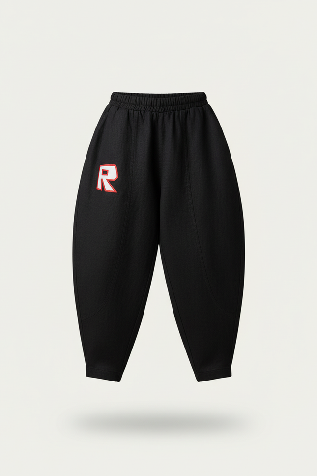 Pantalon Baggy Noir Ample Lin Roblox Enfant - vue 3