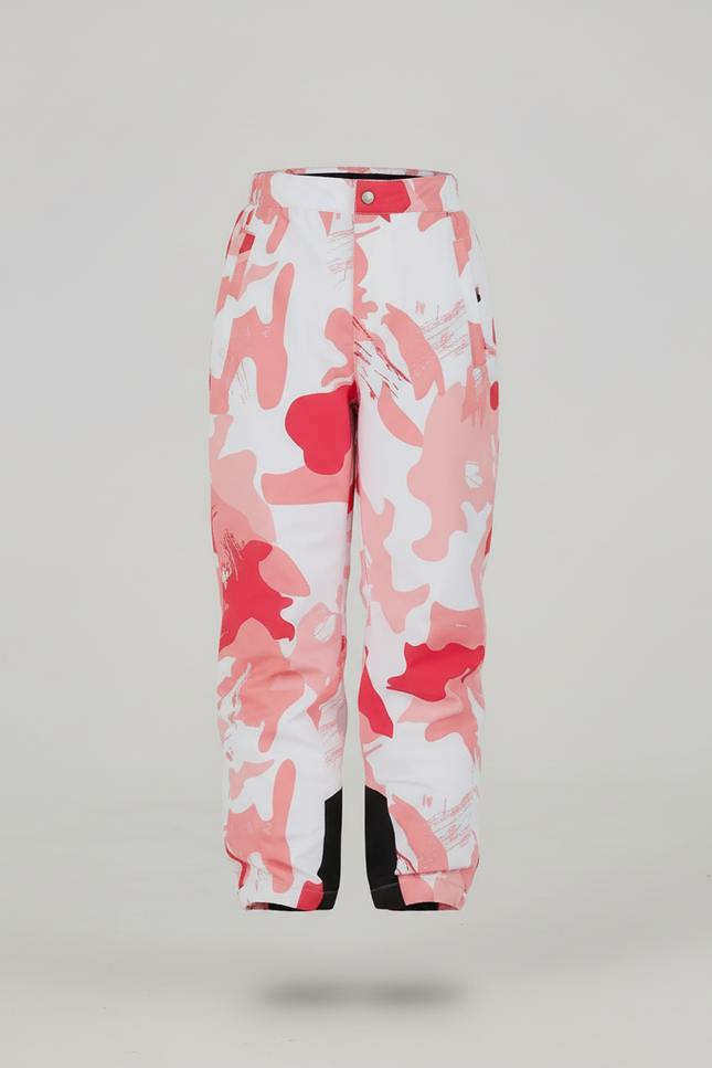 Pantalon Baggy Camouflage Rose Blanc Imperméable Enfant Ski - Multicolore Polyester - vue 3