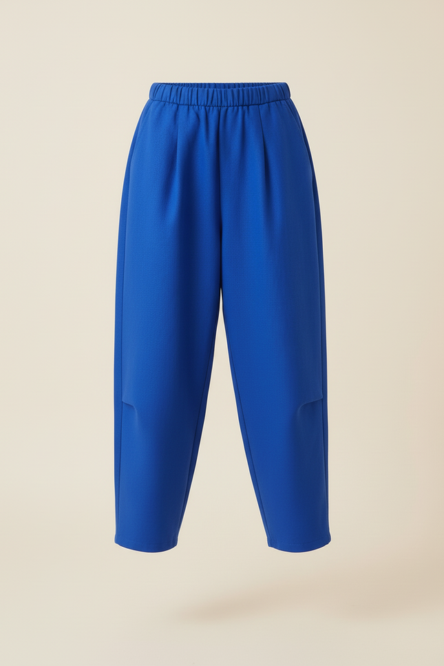 Pantalon Baggy Bleu Royal Ample Fluide Enfant - Molleton - vue 3